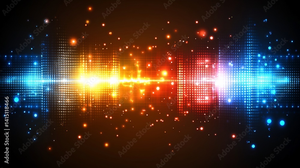 Obraz premium Abstract sound wave graphic