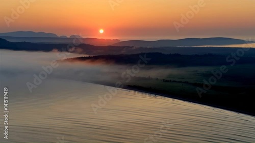 Wallpaper Mural Path of Light Stretching Toward Sunrise in Nature Torontodigital.ca