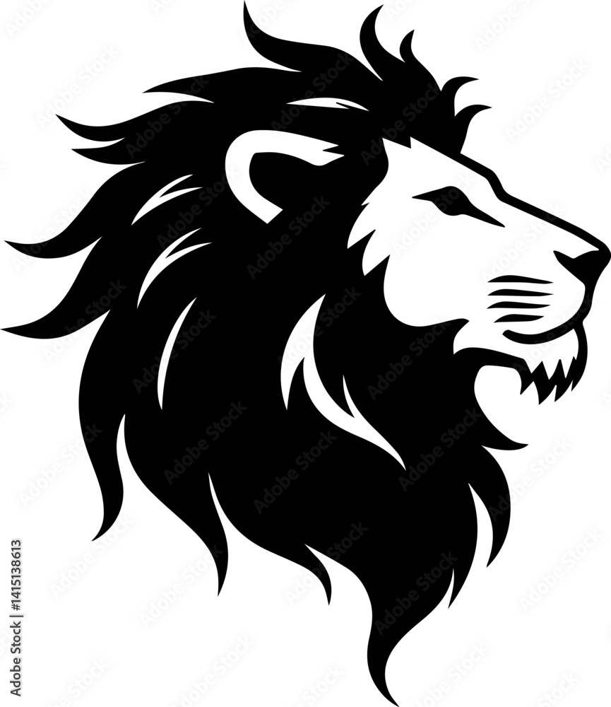 Obraz premium Lion Logo Silhouette Vector Art Illustration