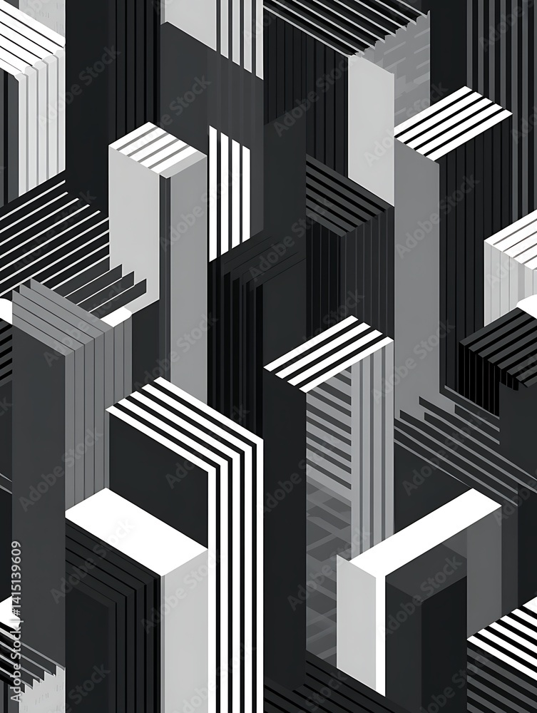 Abstract Geometric Cityscape Abstract Geometric Cityscape