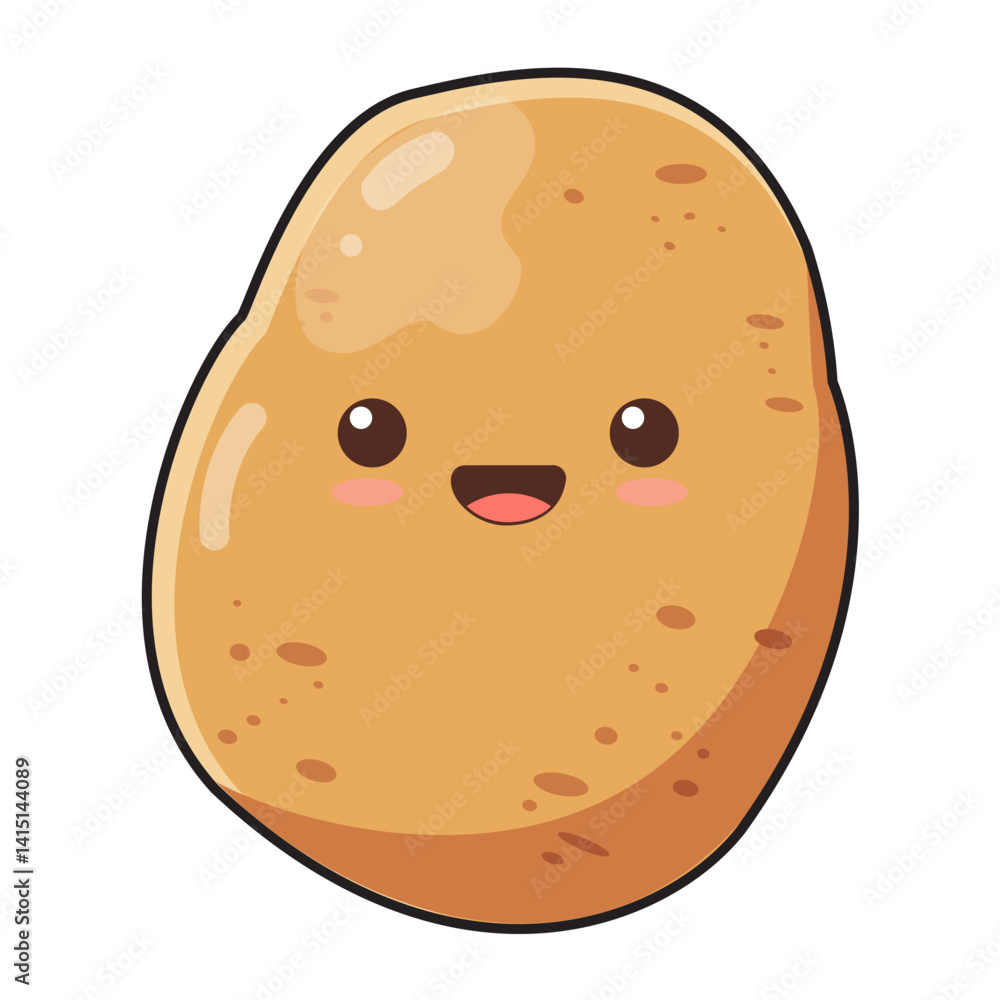 Fototapeta premium cute cartoon vegetables illustration