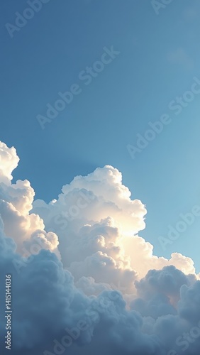 Obraz na płótnie The sky is blue with a few clouds scattered throughout. The clouds are white and fluffy, giving the sky a peaceful and serene atmosphere w salonie