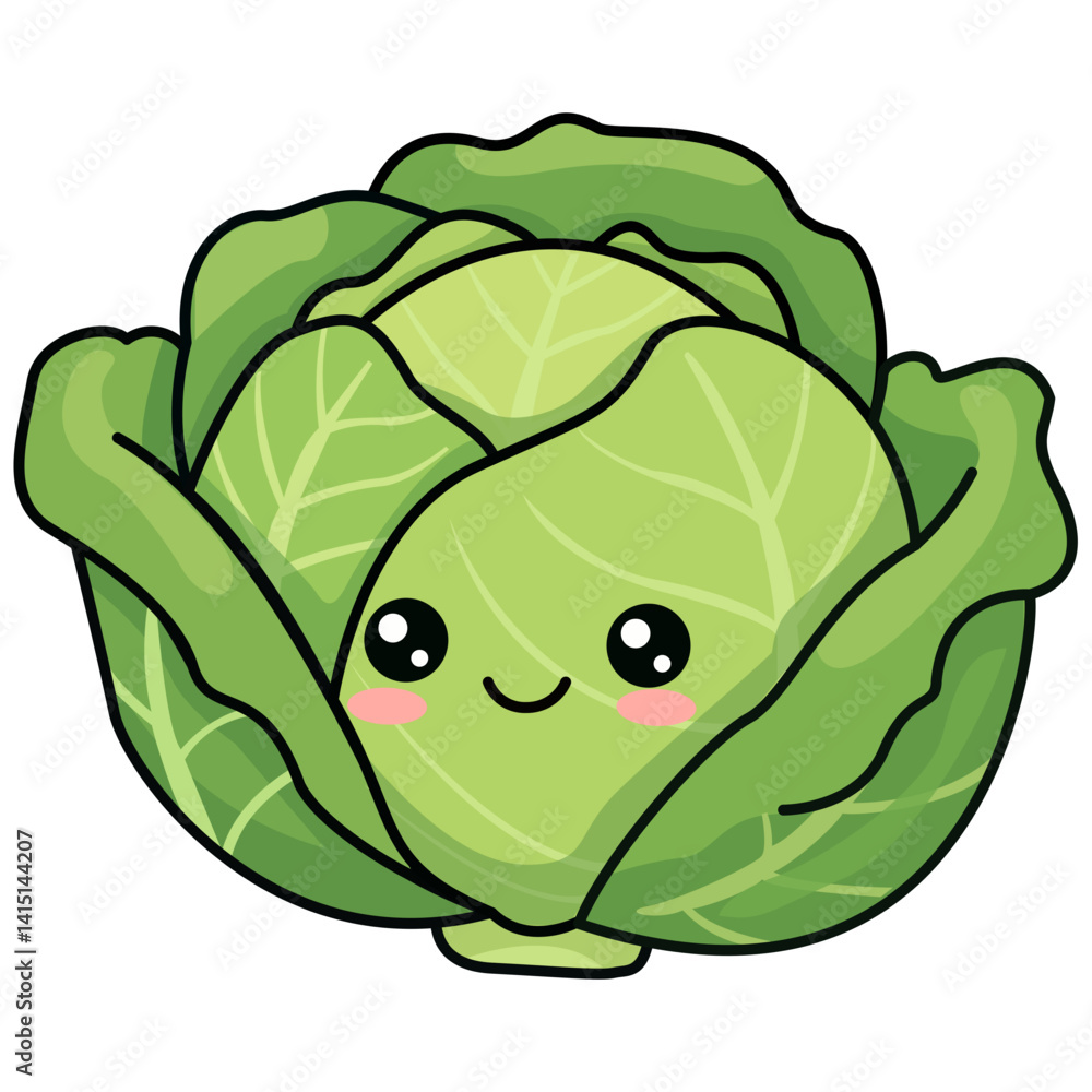 Fototapeta premium cute cartoon vegetables illustration