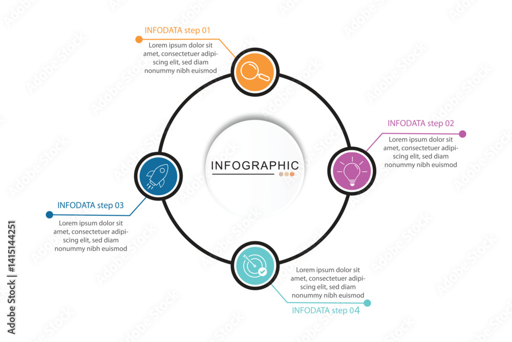 vector infographic design element whit 4 option vector illustration vector infographic design element whit 4 option vector illustration