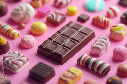 Bulk of chocolate candies