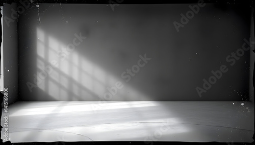 Grunge empty film background  with vignette border. Dirty distressed black and white vintage 8k 16:9 weathered old  with copy space. Retro analog  template or backdrop 3D rendering, colorful