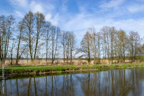 Ponds in Milicz, Stawno dam, reflection in the water