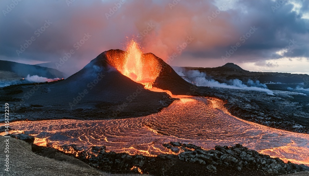 Fototapeta premium Explore the legends surrounding ancient volcanoes. 