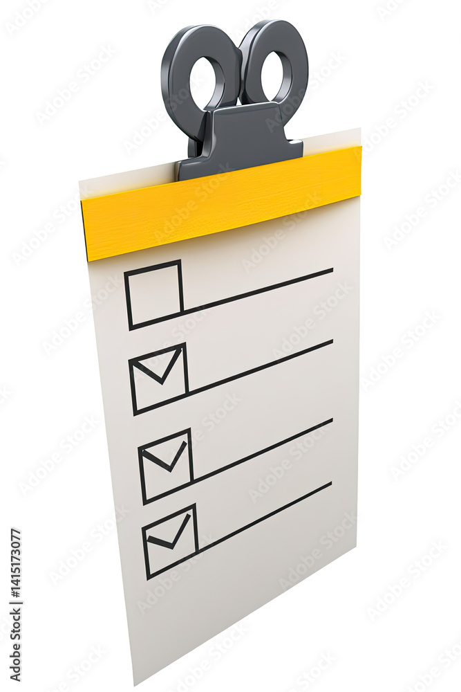 Clipboard with Checklist Clipboard with Checklist
