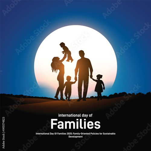 international day of families creative banner, poster, social media post, postcard, background, backdrop, template, greetings card, web banner, cover design etc. international family day.