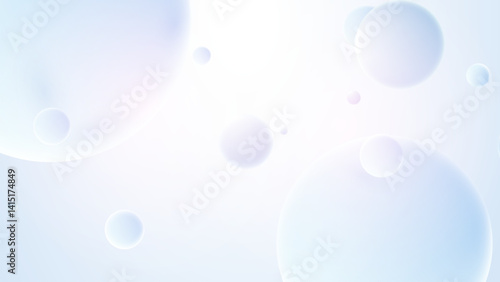3D ball abstract Background. Soft Gradient with minimal bounce ball with shadow and light effect. Realistic 3d bubble background.