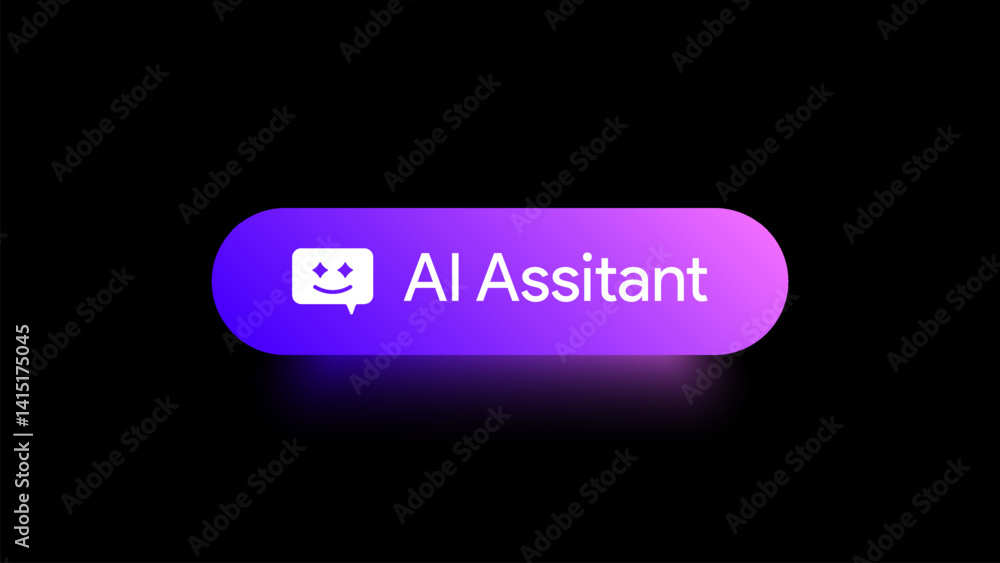 AI Assitant button. Rewrite prompt pushbutton. Generate artificial intelligence toggle. LLM magic stars logo. Machine learning text generator. Chatbot assistant. UI design. Vector illustration. AI Assitant button. Rewrite prompt pushbutton. Generate artificial intelligence toggle. LLM magic stars logo. Machine learning text generator. Chatbot assistant. UI design. Vector illustration.