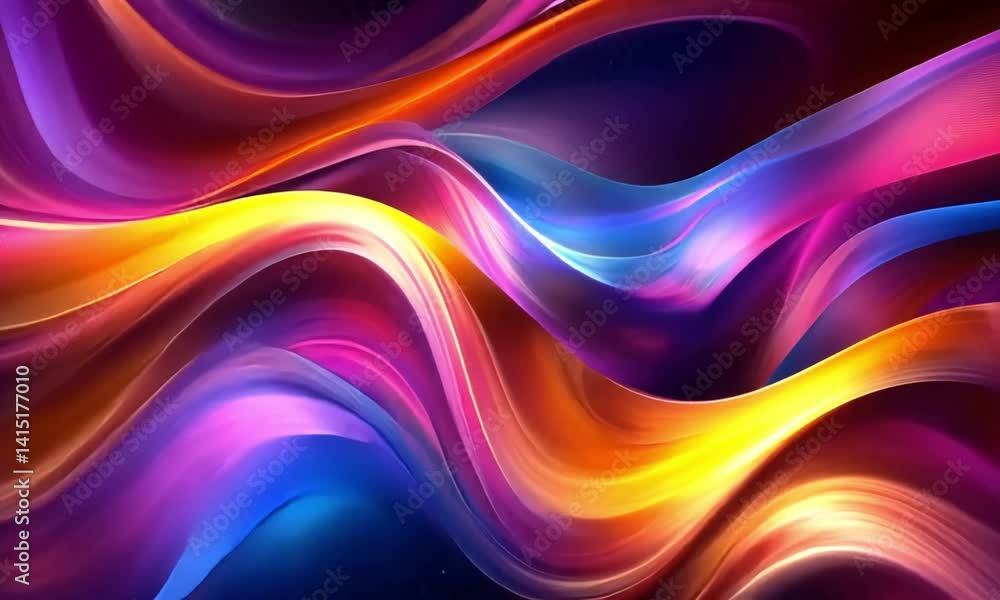 Vibrant Abstract Waves of Color: A Digital Art Masterpiece Vibrant Abstract Waves of Color: A Digital Art Masterpiece