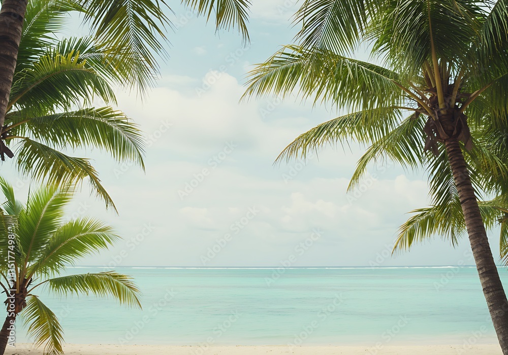 Fototapeta premium Tropical Beach with Crystal Clear Water