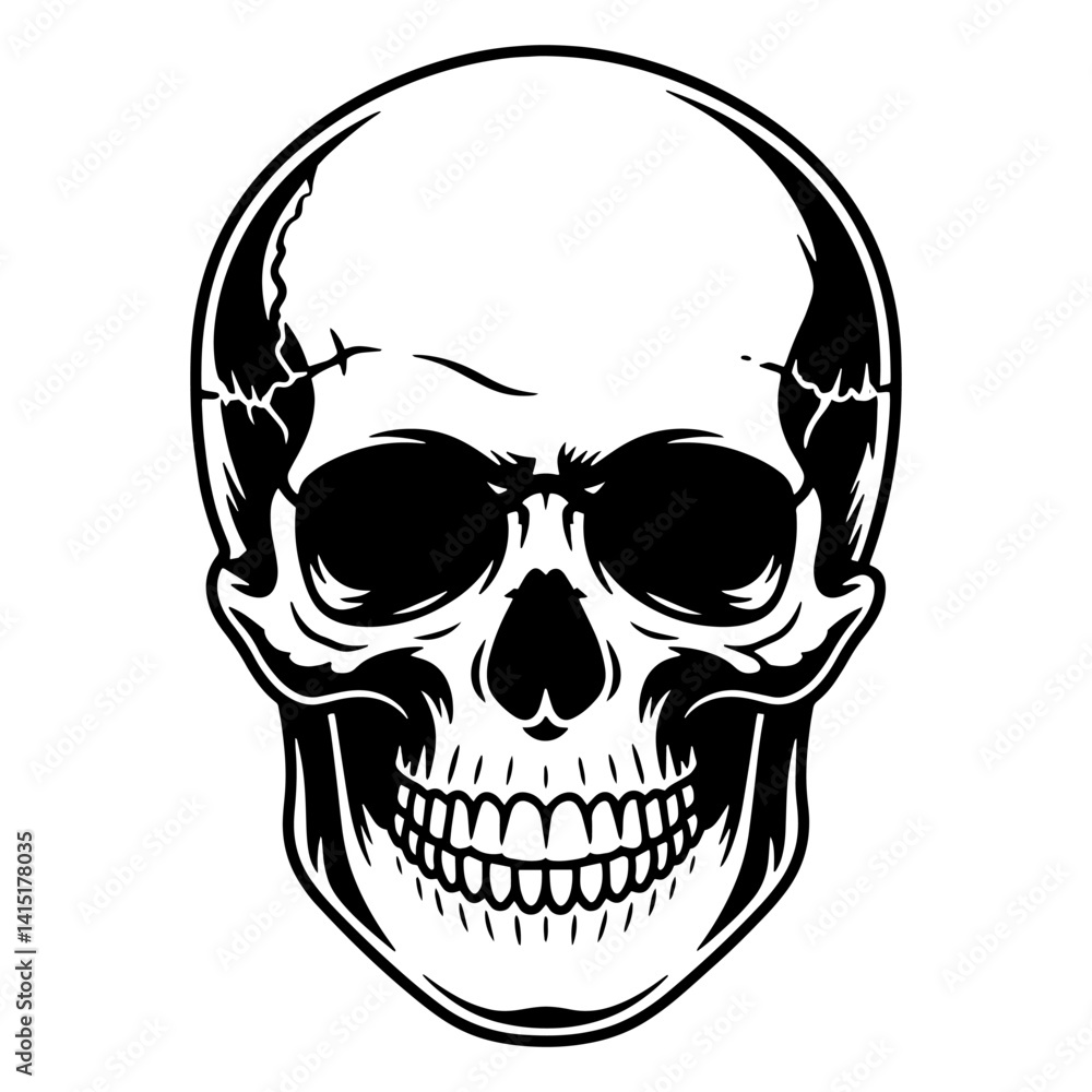 Obraz premium Skeleton Silhouettes Set - Large Collection of Vector Designs on White Background