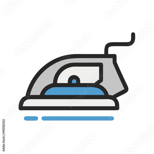 Iron Icon – Vector Symbol for Household, Ironing, and Clothing Care