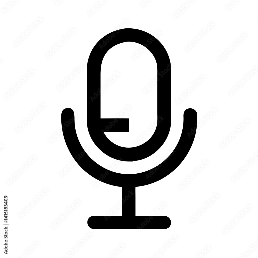 Microphone Icon – Vector Symbol for Audio, Recording, and Communication Microphone Icon – Vector Symbol for Audio, Recording, and Communication