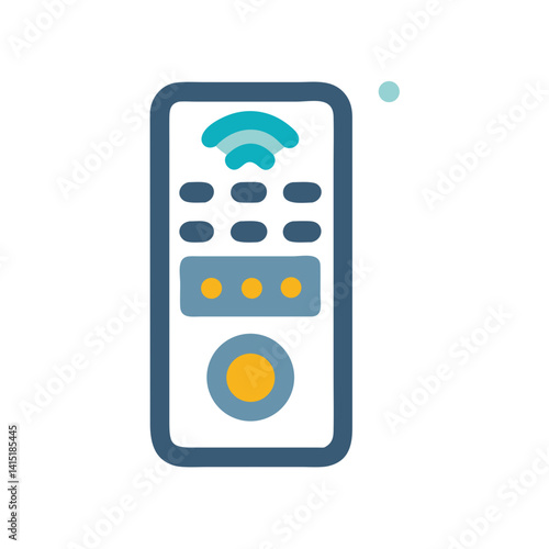 Remote Control Icon – Vector Symbol for Device Operation, Electronics, and Media Control