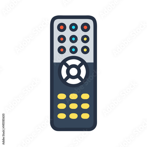 Remote Control Icon – Vector Symbol for Device Operation, Electronics, and Media Control