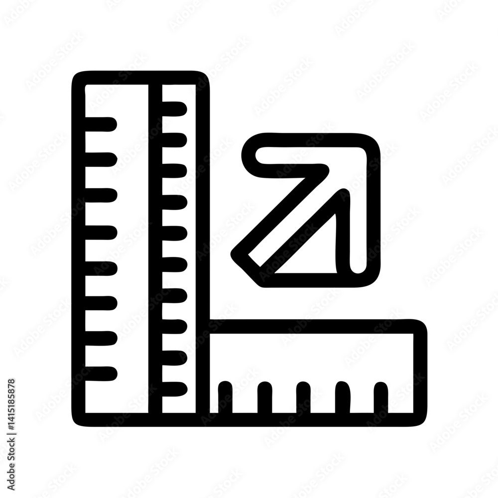 Ruler Icon – Vector Symbol for Measurement, Design, and Precision Tools Ruler Icon – Vector Symbol for Measurement, Design, and Precision Tools