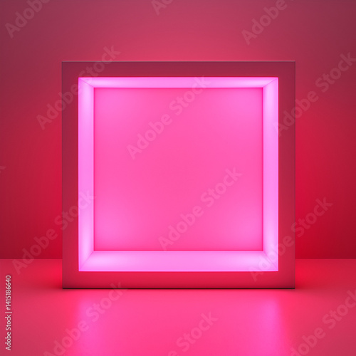 pink picture frame on wall