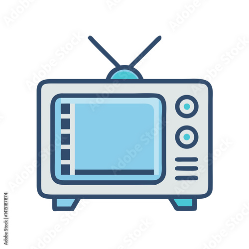 Television Icon – Vector Symbol for Media, Entertainment, and Viewing