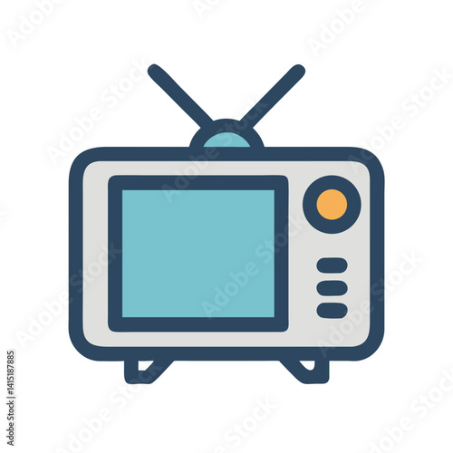 Television Icon – Vector Symbol for Media, Entertainment, and Viewing