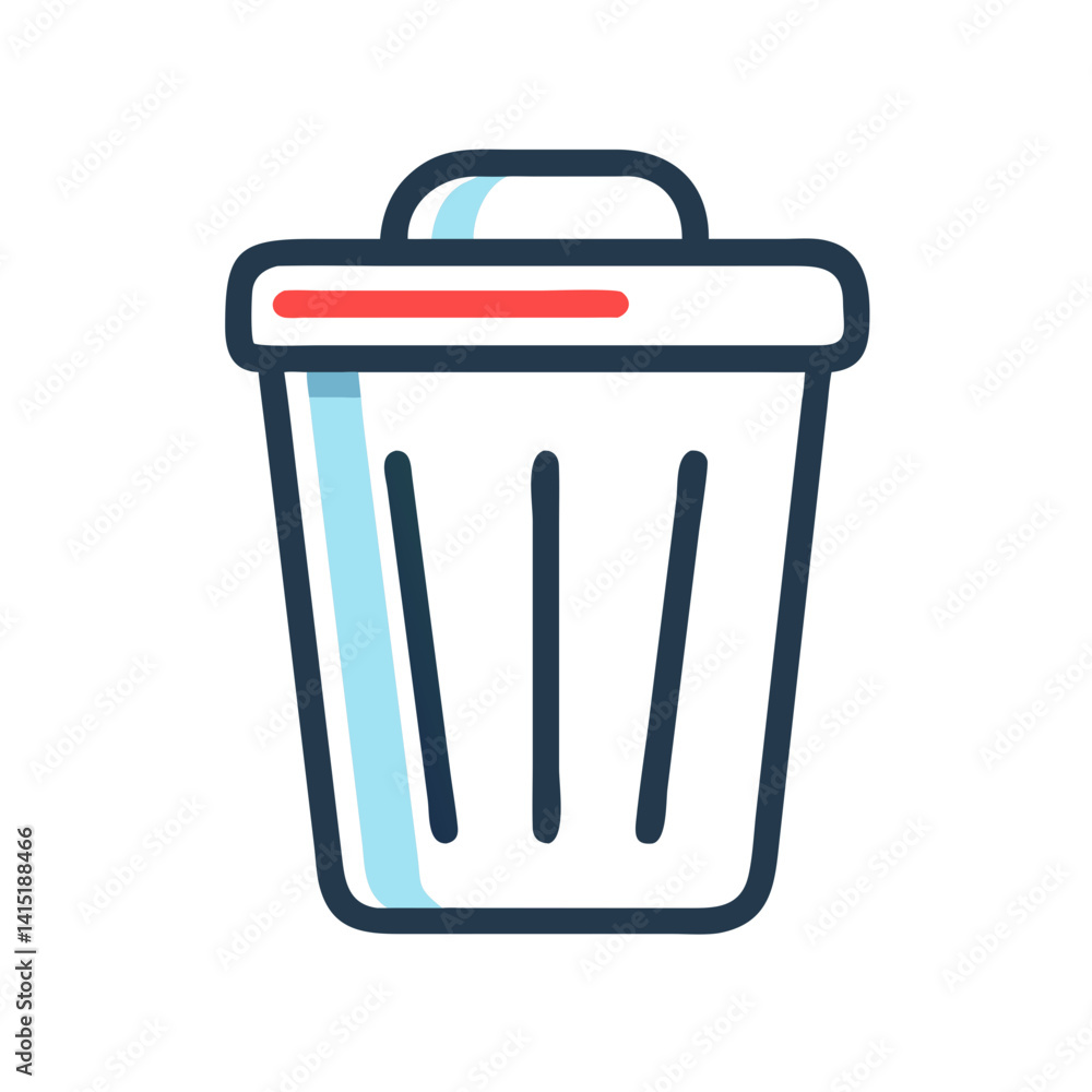 Trash Bin Icon – Vector Symbol for Waste Disposal, Deletion, and Recycling Trash Bin Icon – Vector Symbol for Waste Disposal, Deletion, and Recycling