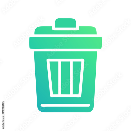 Trash Bin Icon – Vector Symbol for Waste Disposal, Deletion, and Recycling