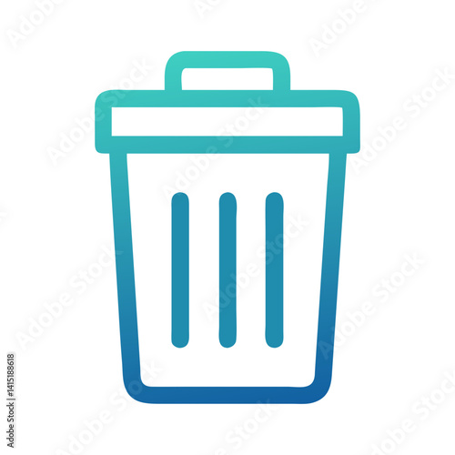Trash Bin Icon – Vector Symbol for Waste Disposal, Deletion, and Recycling