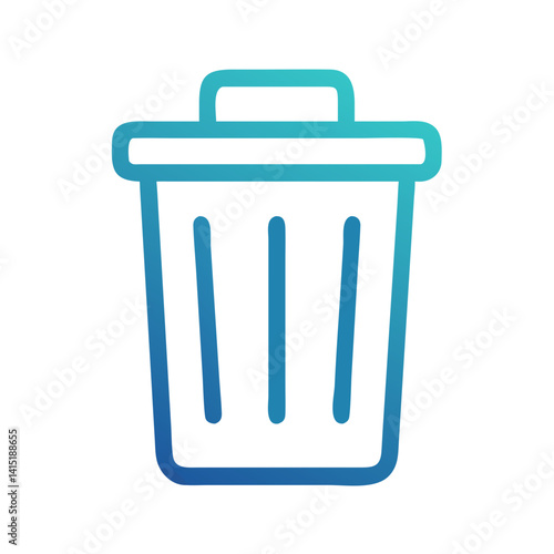 Trash Bin Icon – Vector Symbol for Waste Disposal, Deletion, and Recycling