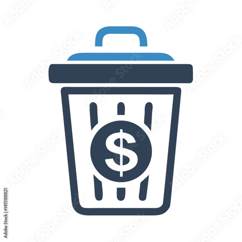 Trash Bin Icon – Vector Symbol for Waste Disposal, Deletion, and Recycling