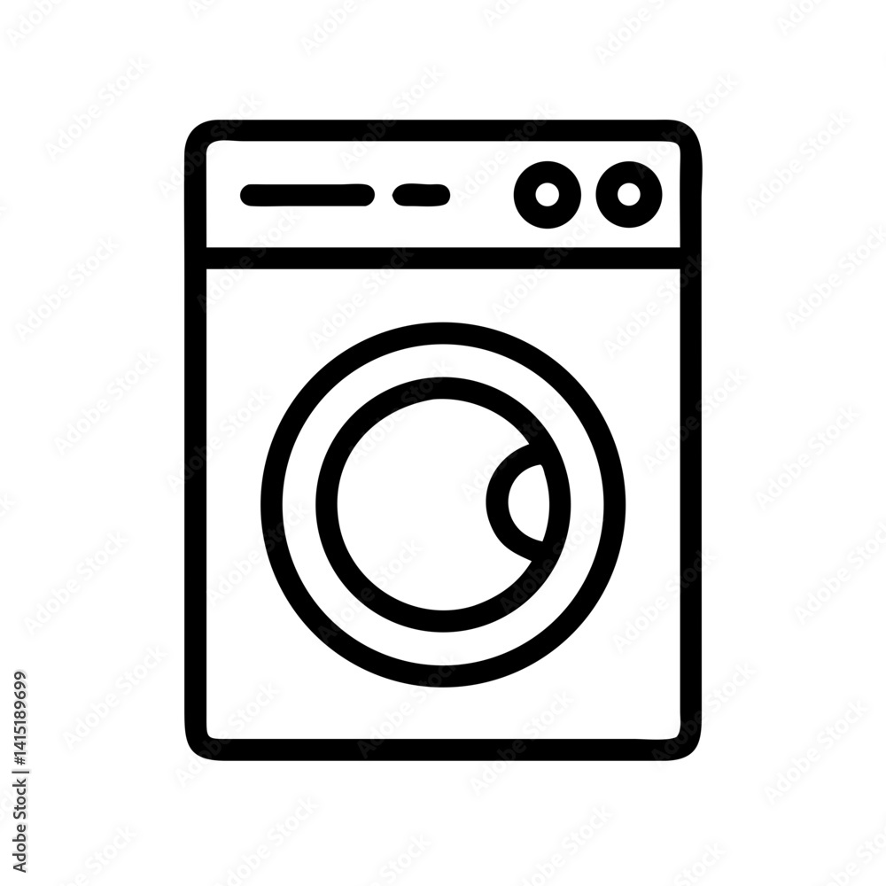 Washing Machine Icon – Vector Symbol for Laundry, Home Appliance, and Cleaning Washing Machine Icon – Vector Symbol for Laundry, Home Appliance, and Cleaning