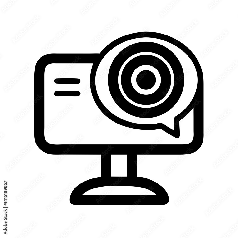 Webcam Icon – Vector Symbol for Video Call, Streaming, and Online Communication Webcam Icon – Vector Symbol for Video Call, Streaming, and Online Communication
