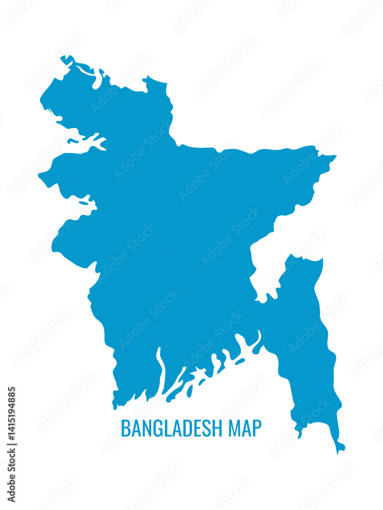 Obraz premium Vector illustration of Bangladesh map, a European country with its flag and highlighted border, isolated on white