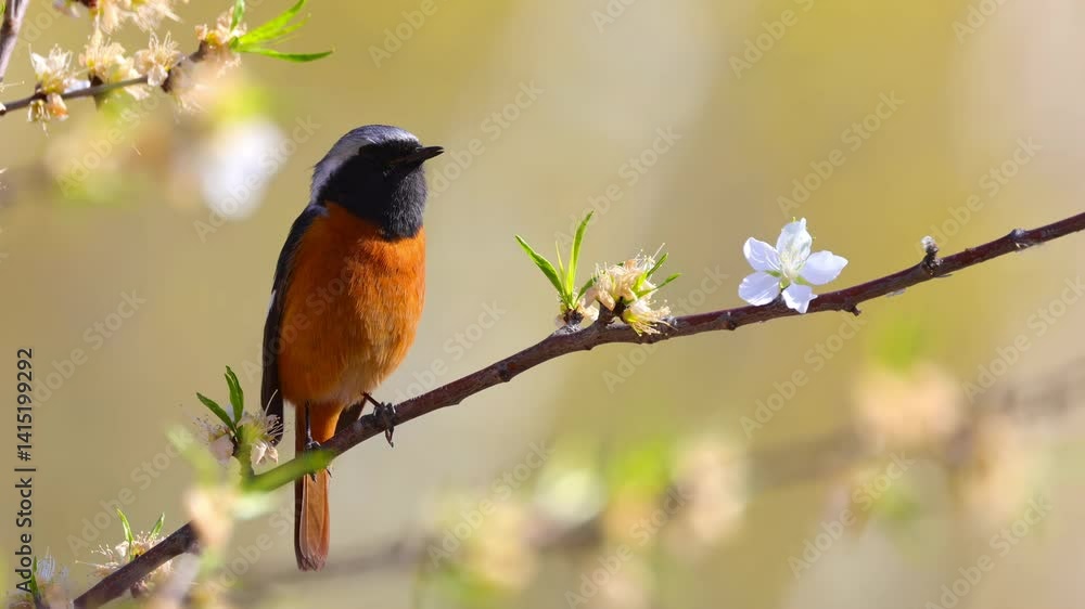 4k Video Spring Male Red Flanked Bluetail Singing Loudly With Melodious Calls Wild Bird Photography Original Video 4k Video Spring Male Red Flanked Bluetail Singing Loudly With Melodious Calls Wild Bird Photography Original Video