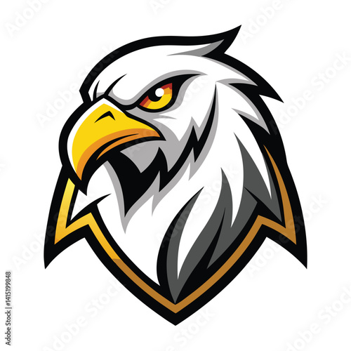 Wallpaper Mural A eagle head mascot logo vector illustration on white background. powerful hunting eagle Torontodigital.ca