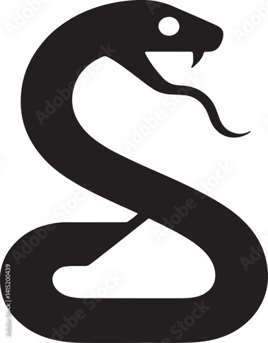 Mystic Snake Symbol Silhouette