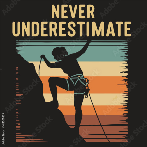 never underestimate typography t shirt design