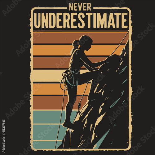 never underestimate typography t shirt design