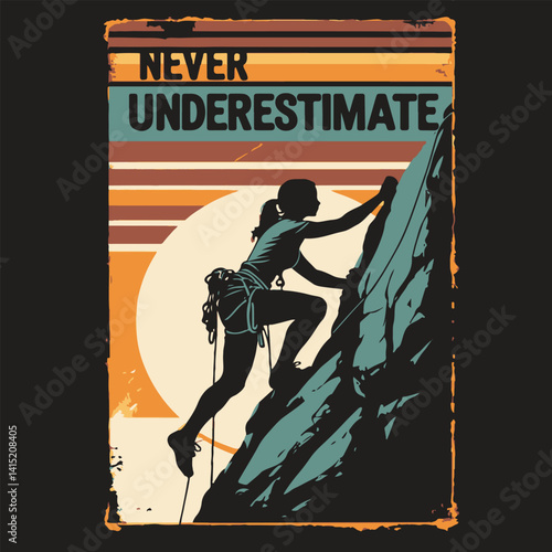 never underestimate typography t shirt design