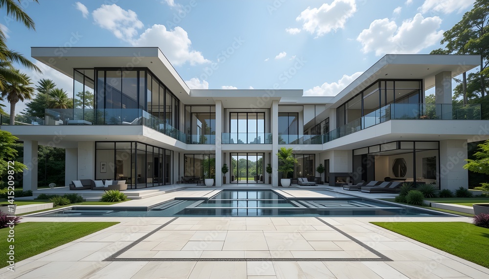 You are invited to enter a world of luxury and refinement in this exquisitely modern estate that radiates elegance and grandeur. With floor-to-ceiling windows letting in an abundance of natural light, You are invited to enter a world of luxury and refinement in this exquisitely modern estate that radiates elegance and grandeur. With floor-to-ceiling windows letting in an abundance of natural light,