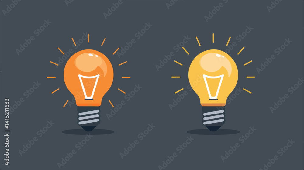 Bright Bulb Design on Gray Background Vector Illustration Bright Bulb Design on Gray Background Vector Illustration