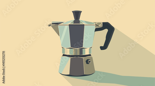 Coffee Moka Pot Icon Vector Illustration for Design Projects
