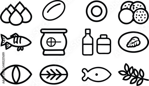 food icons set