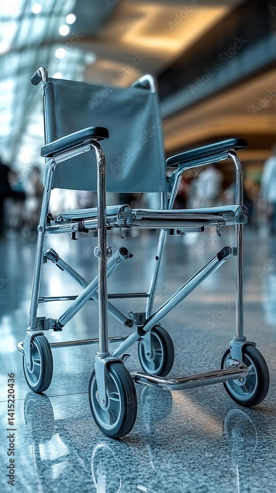 Wideshot: crutches, canes, walkers, wheelchairs, rollators, and mobility scooters, place in a hospital --chaos 50 --ar 9:16 --raw --stylize 350 --v 6.1 Job ID: ae82330d-e6da-45e0-9072-cb492f66495d