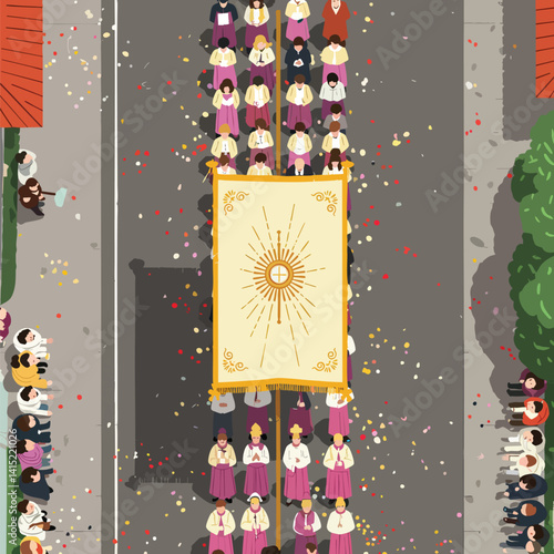 Adobe IllustraHappy Corpus Christi: Celebration of Faith and Unitytor Artwork