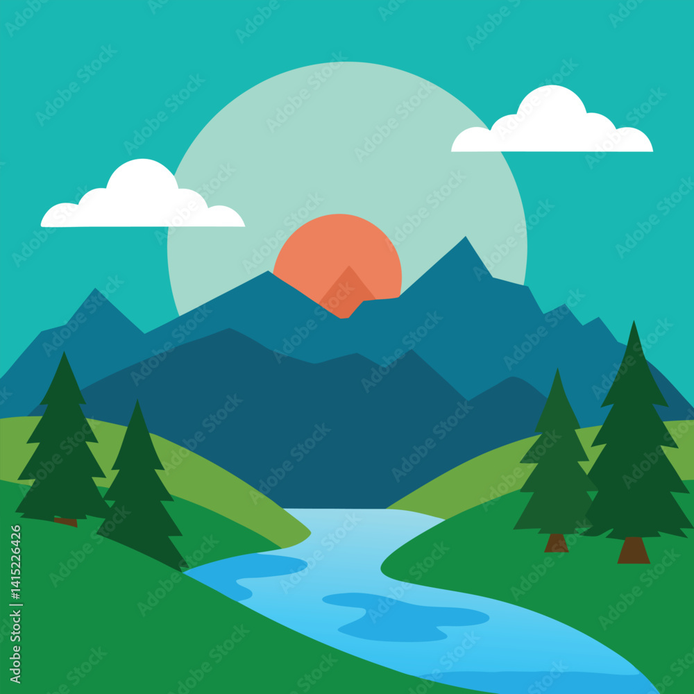 Fototapeta premium Serenity Minimal Nature Design