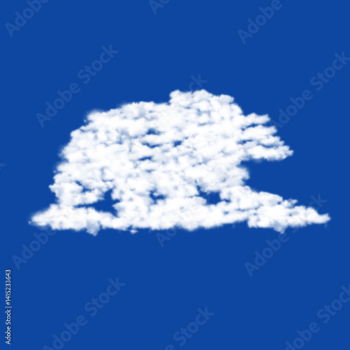 Clouds in the shape of a wild bear symbol on a transparent background. A symbol consisting of clouds in the center. Illustration on transparent background
