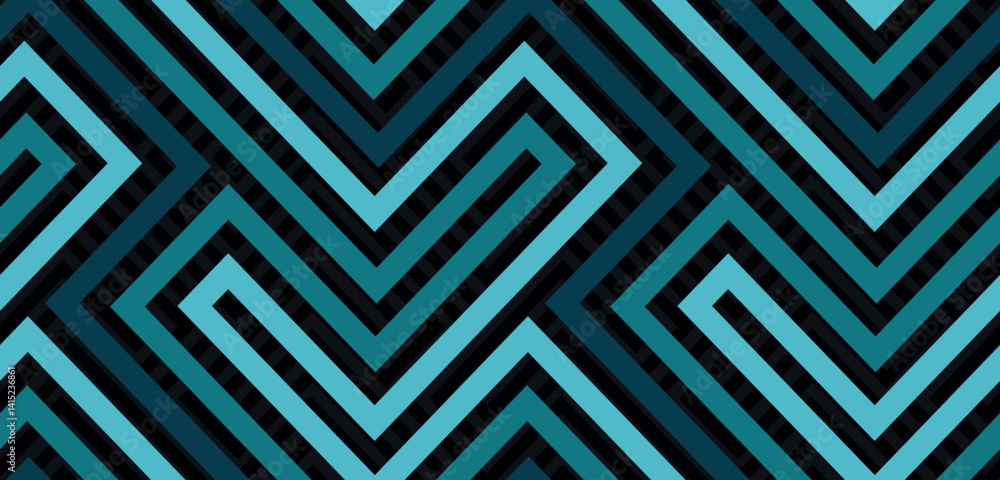 Seamless blue tones chevron zigzag lines geometric vector pattern Seamless blue tones chevron zigzag lines geometric vector pattern